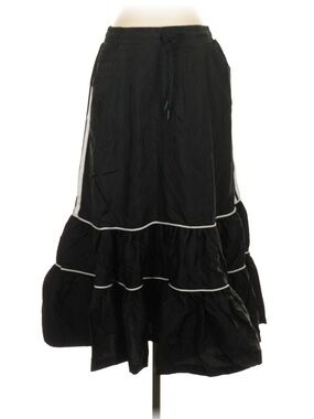 adidas Black Maxi Skirt with White Piping
